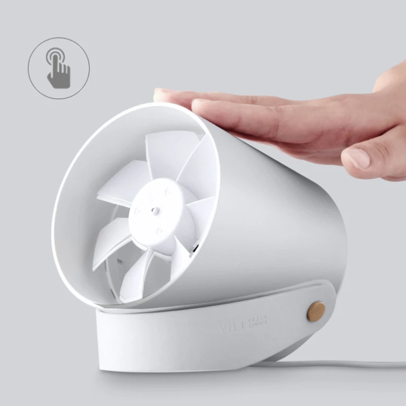 

Portable Creative Ultra Mini Quiet USB Desk Double leaf Fan Smart Touch Fan