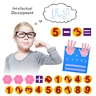 DIY шерсть развивающие игрушки пальцы чисел подсчет войлочные игрушки, симпатичные комплекты одежды для детей, цифровой детский сад обучения раннего образования подарок