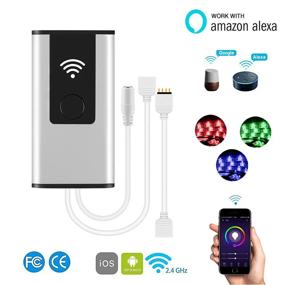Wi-Fi Беспроводной Smart Управление Лер работа с 4-контакты/5-контакты RGB/RGBW 5050/3528