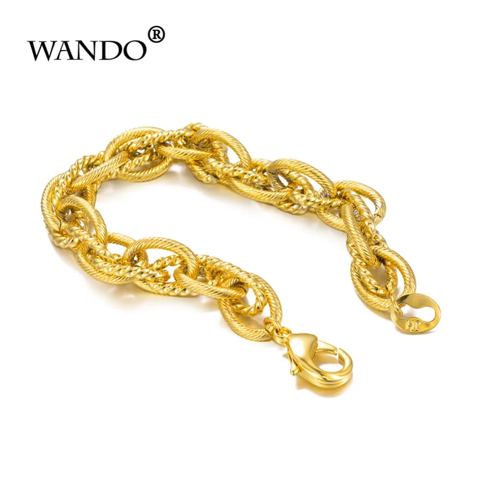 bracelet homme Ethnic Hip hop Chain&ampLink Bracelet gold colour Men Jewelry Lobster Snake Chain Gifts Ramadan b48 | Украшения и
