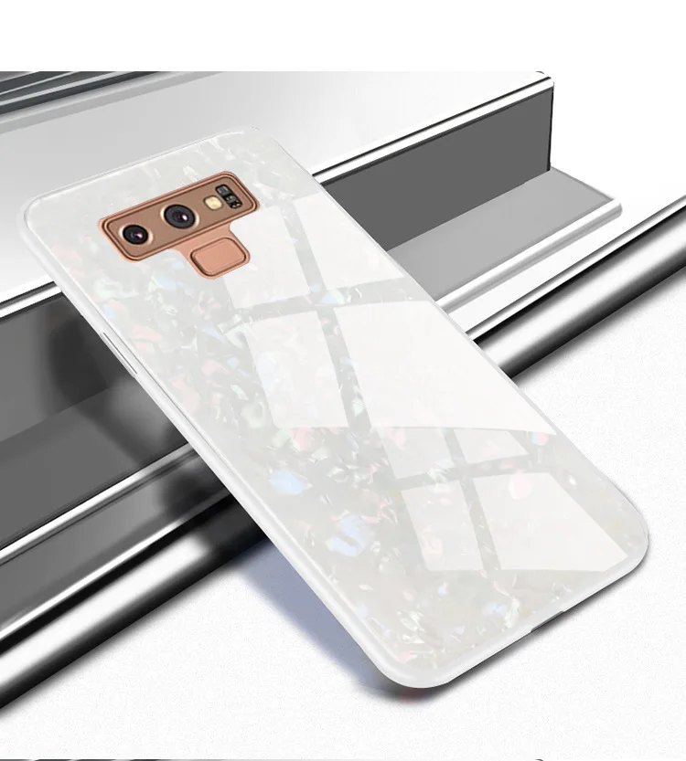 2019 Роскошный Мраморный чехол из закаленного стекла для Samsung S8 S8plus с порошком S9 S9plus