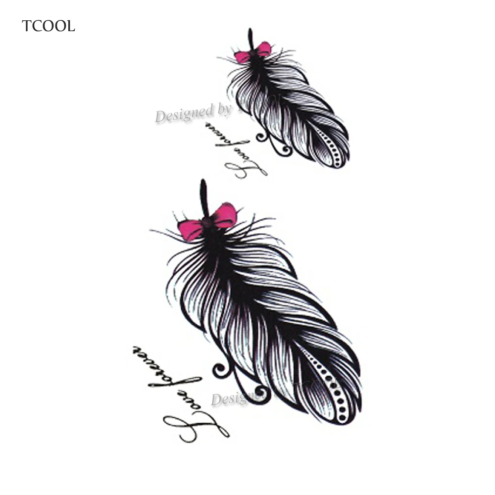 HXMAN водостойкая Временная наклейка для татуировок с перьями женщин и мужчин