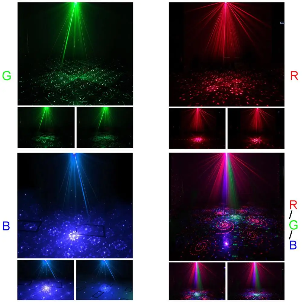 Портативный беспроводной лазерный сценический светильник RGB с блютузом и