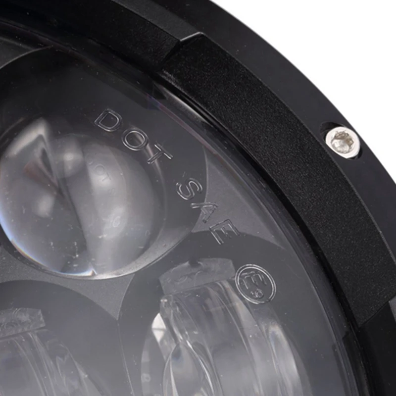 Pair 7 Inch Round LED Headlight White Halo Angel Eye &amp DRL Projection Lens For LJ Tj Fj Cruiser Hummer MAC | Автомобили и