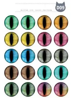 09 Новинка; 10 пар/компл. DIYEyechips узор куклы глаз чипсы бумажным узором Rainbow сверкающих Цвет для 1:6 куклы глаз инструментов "сделай сам" - Цвет: 09