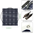 Гибкая солнечная панель 50 Вт 18 в для 12 В солнечной батареи с монокристаллическим элементом