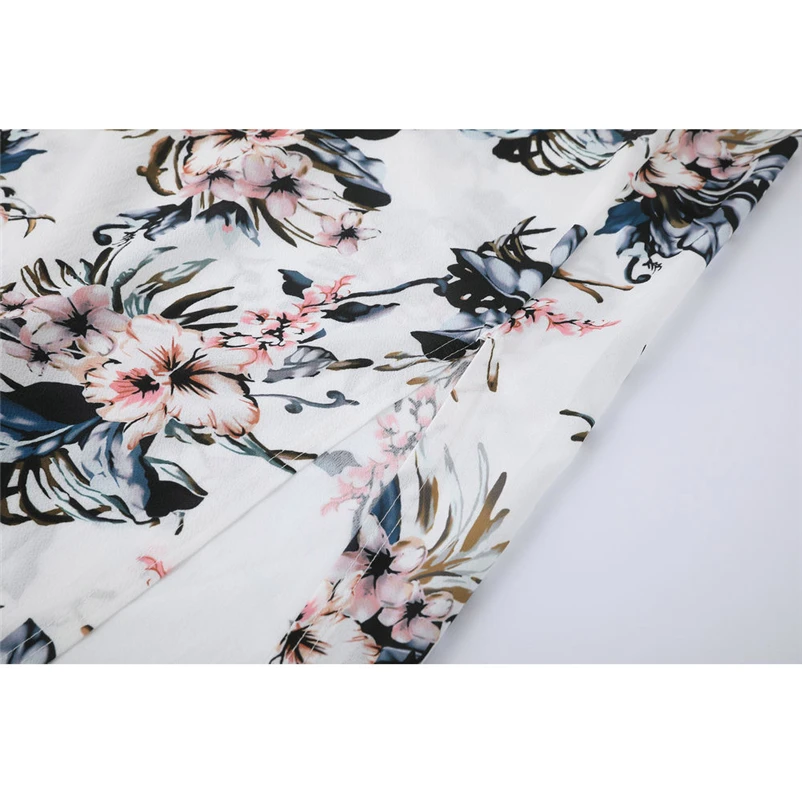 Модное летнее платье 2018 пляжное женское длинное с принтом в стиле бохо вечернее