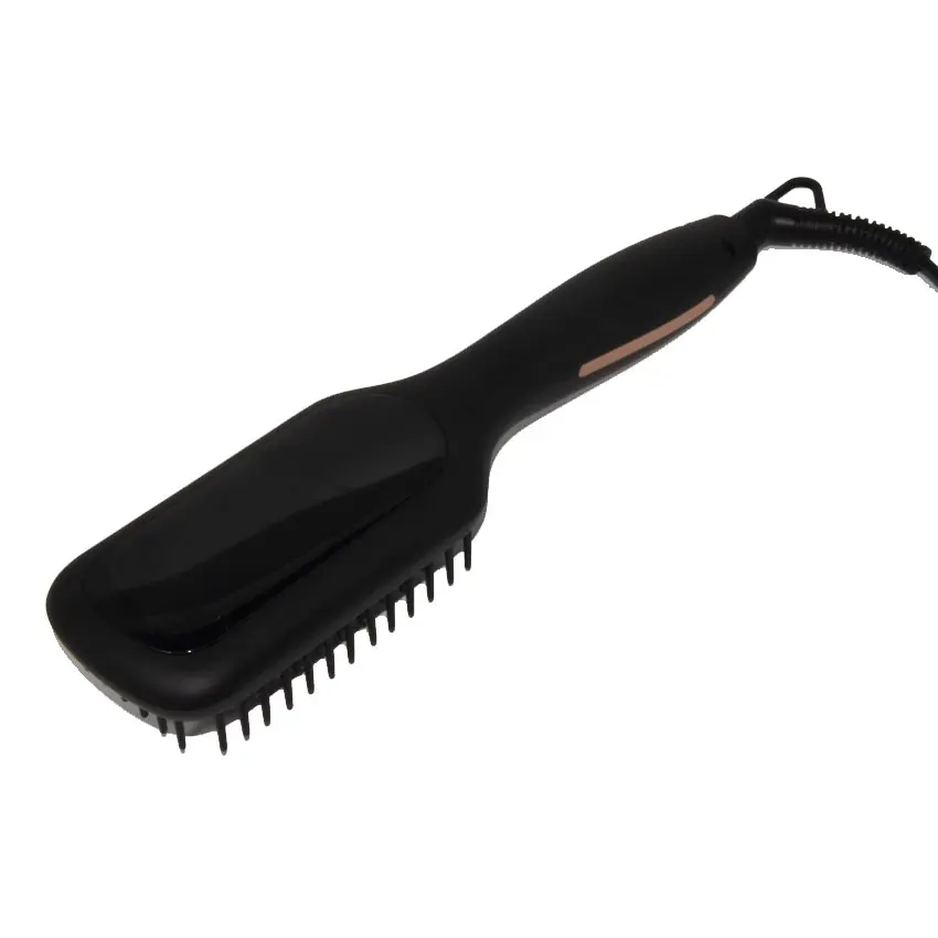 Queenme Ionic Hair Straightening Brush LCD Display Ceramic Tourmaline Electric Straightener Flat Iron Styling Tool | Красота и