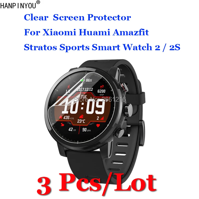 3 шт./лот умные часы для Xiaomi Huami Amazfit Stratos Sports 2 2S HD прозрачная защита от царапин