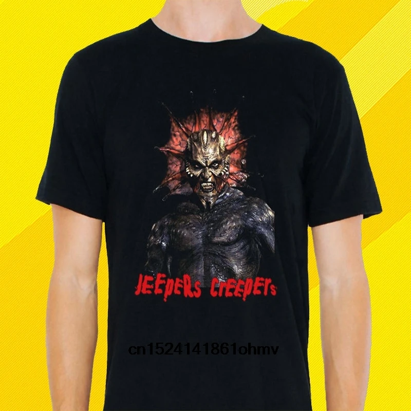 Забавная Мужская футболка белая черная детали о Jeepers Creepers страшная из фильма