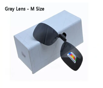 gray M Size Поляризованные солнцезащитные очки, клип на солнцезащитные очки онлайн, 3 размера, для вождения, линзы ночного видения, пластиковый чехол, анти-UVA Оттенки для женщин Men02 - Цвет линз: gray M Size