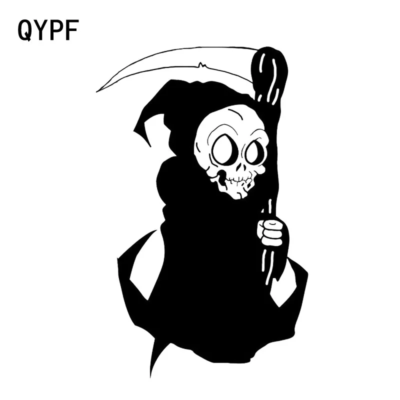 

QYPF 11,7*18,3 см Прекрасный Череп Скелет декоративный автомобильный стикер Графический виниловый C16-0038