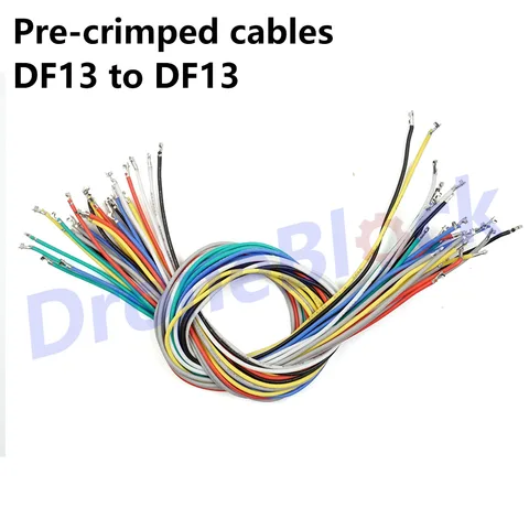 Предварительно обжимные кабели DF13-DF13, 7 цветов, Pixhawk/apm/PX4, GPS, телеметрический передатчик, OSD, Bluetooth, 28 шт./партия