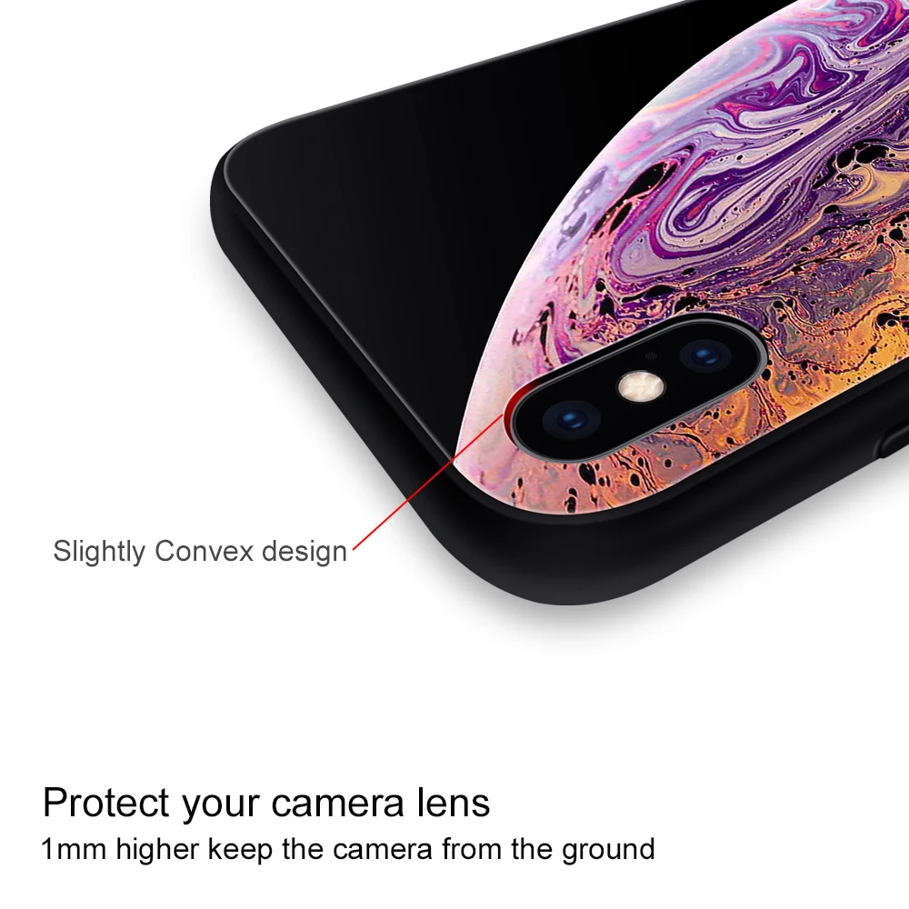 Чехол Ascromy для iPhone XS Max задняя крышка из закаленного стекла с космической планетой