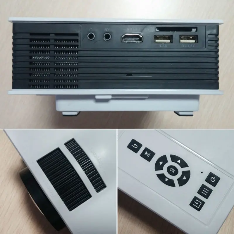 Original UC40+ LED Projector HDMI 800lms 3D Mini Pico portable Home Theater beamer multimedia proyector Full HD 1080P video |