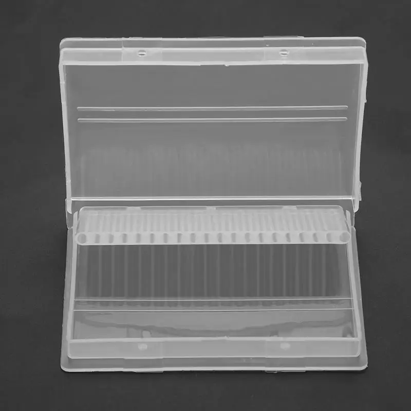 20 Slots Storage Box For Nail Drill Bit Files Holder Container Case Display Organizer Acrylic Manicure Tool | Красота и здоровье