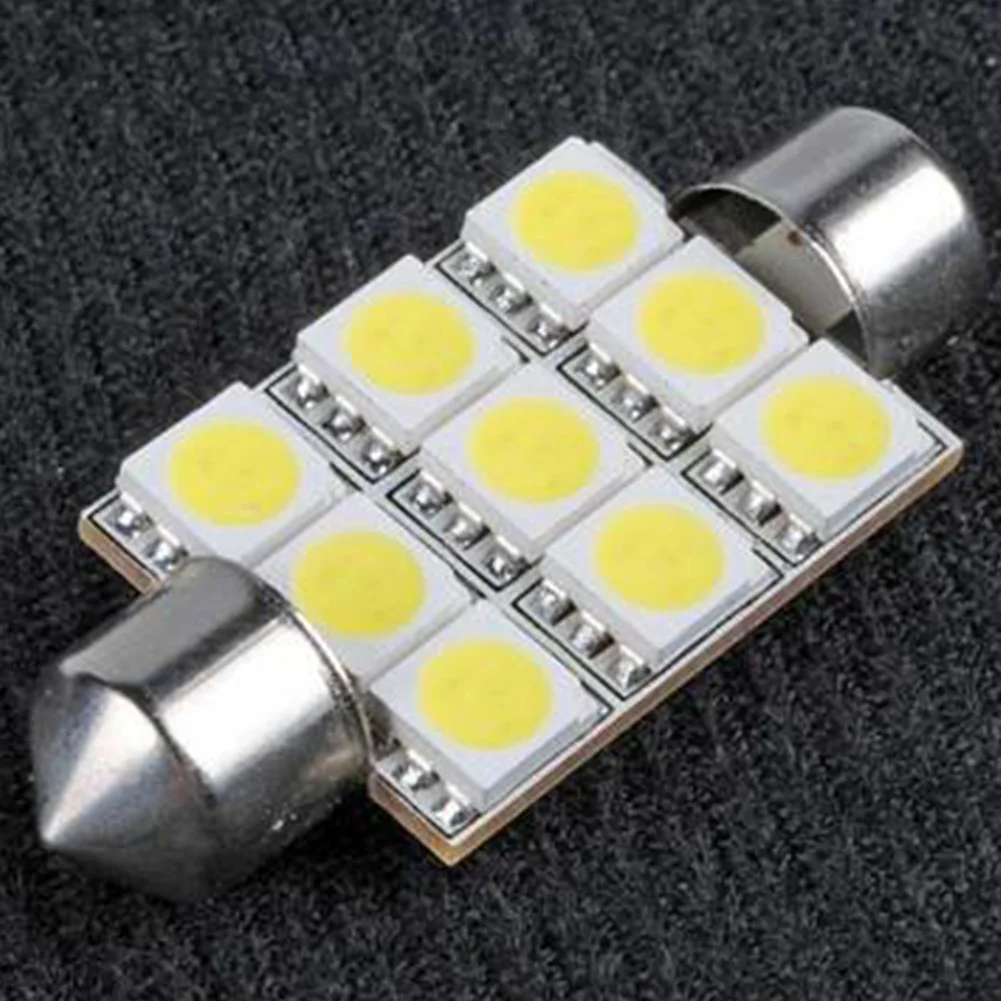 2 шт. 39 мм 5050 9 SMD двойной острый светодиодный купол Festoon лампа автомобильная