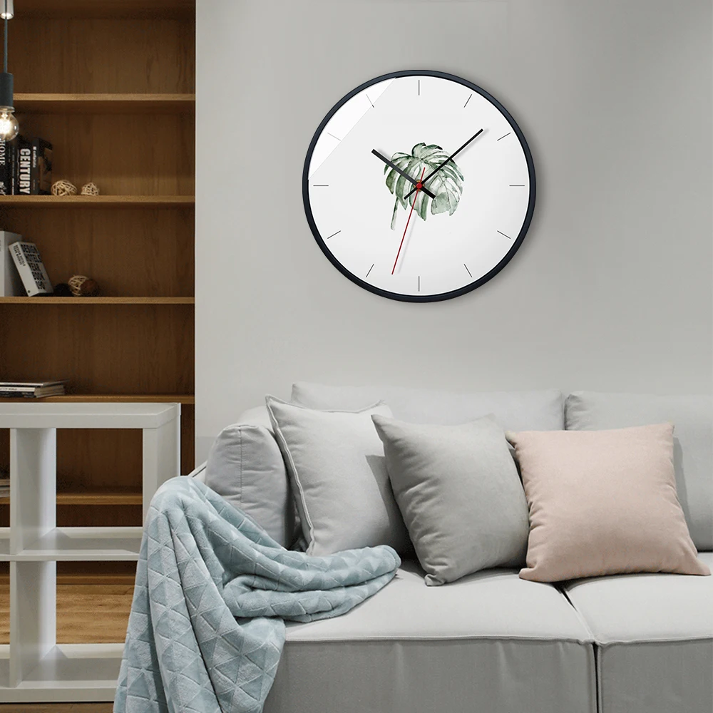 

White Wall Clock Modern Design Simple Ins Style Living Room Decoration Unique Gift Nordic Design Wall Clocks Home Decor C5T074