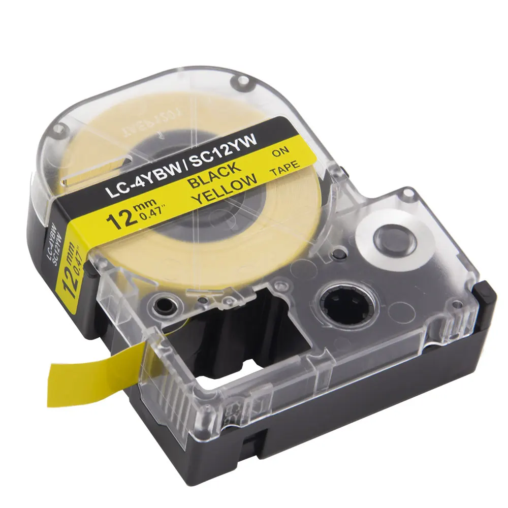 Absoonic SC12YW LC 4YBP совместимый Epson LabelWork лейбл ленточный мейкер стандартная лента 12 мм