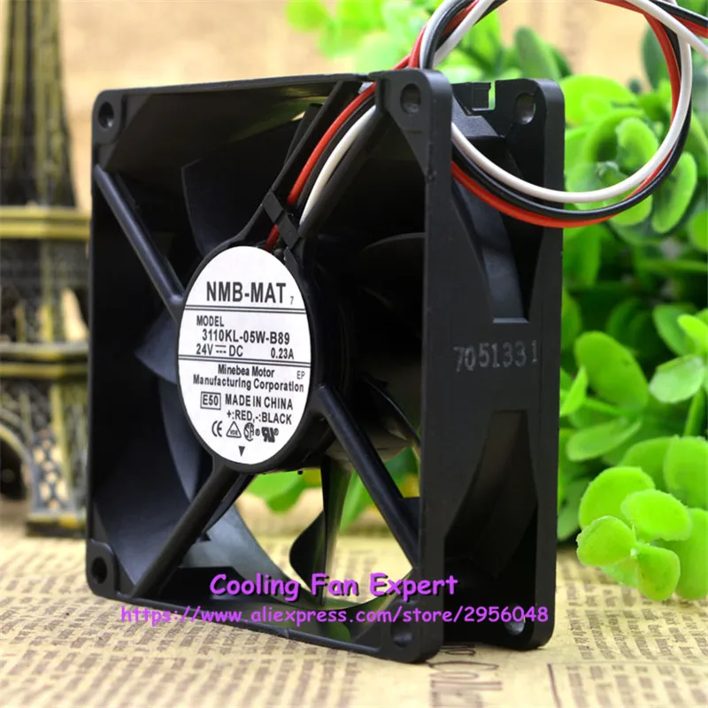 3110KL-05W-B89 двойной шарикоподшипник инвертор Охлаждающий вентилятор DC 24 V 0.23A 8025 8 см