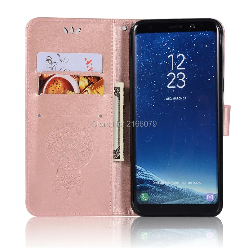 For Samsung Galaxy S8 G9500 3D Pattern Owl Luxury Flip PU Leather Case W/ Magnetic Buckle Card Insert Slots Wallet Stand Cover | Мобильные