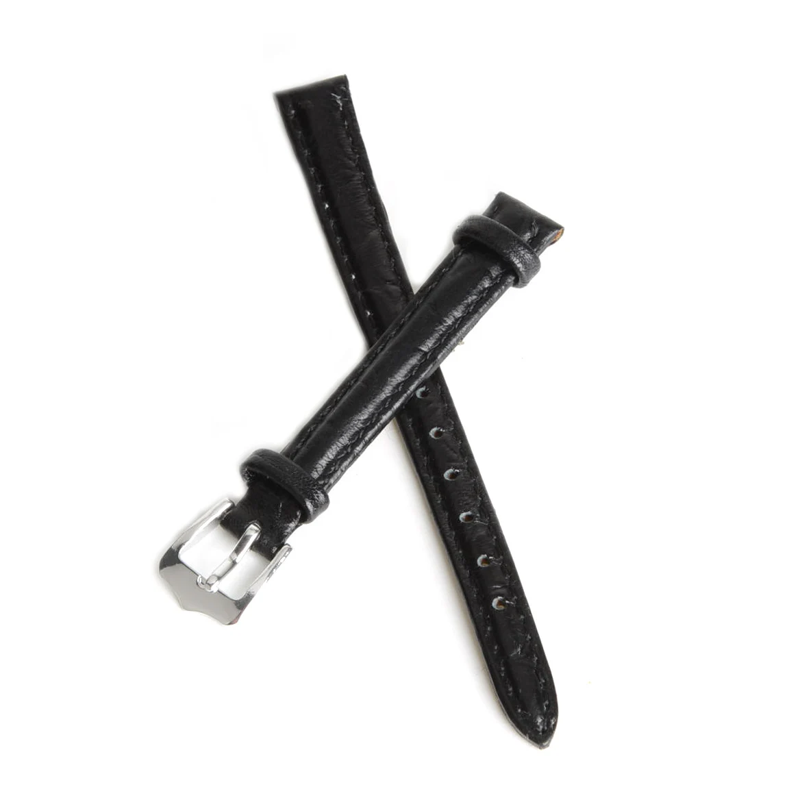 Абсолютно новые 12 мм часы из натуральной кожи ремешок для часов Черная модель 1