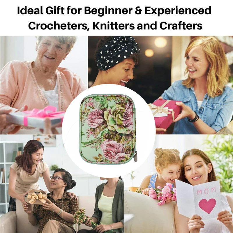 Набор крючков для вязания с сумкой хранения цветов|Вязание| |