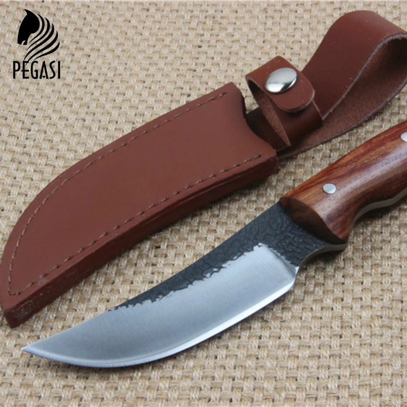 PEGASI высококачественный ручной Кованый прямой нож из высокоуглеродистой стали
