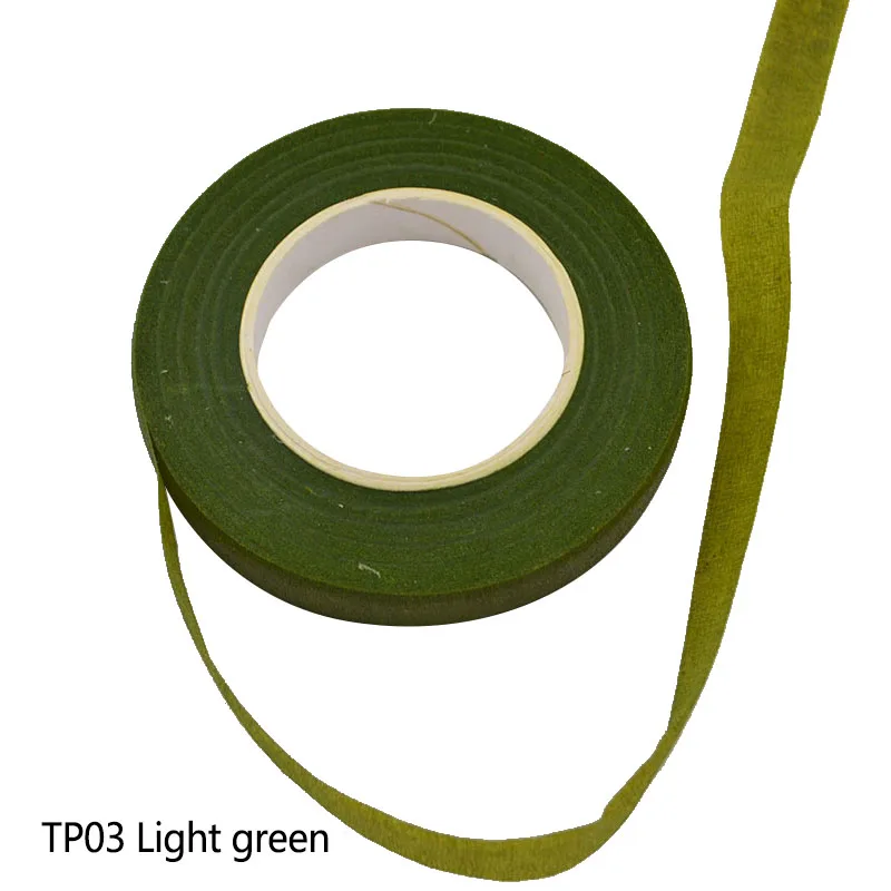 30yard tape TP03 20 штук 15/25/40 см Железная проволока искусственные зеленые стебель цветка ручной работы DIY Цветочный заглушки стеблей Материал аксессуары свадебный цветок декор - Цвет: 30yard tape TP03