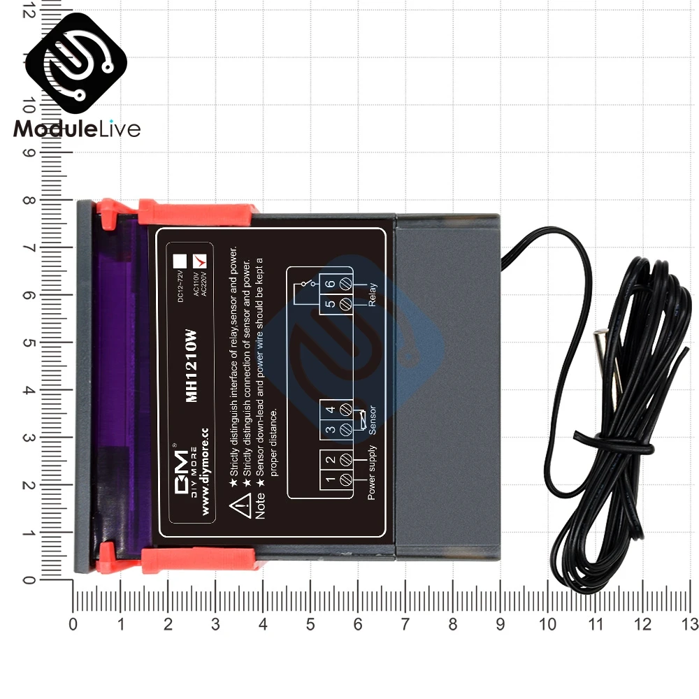 MH1210W 90 250V 10A 220V Цифровой термостат регулятор управления Лер 50 ~ 110 градусов Цельсия