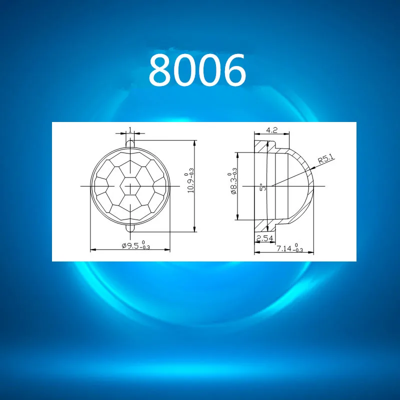 50 шт. 8006 купольная форма человеческого тела инфракрасный PIR датчик HDPE пластиковые