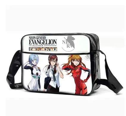 6 Аниме Neon Genesis Evangelion EVA мультяшная сумка на плечо для мальчиков и девочек подростковые школьные сумки-мессенджеры - Цвет: 6