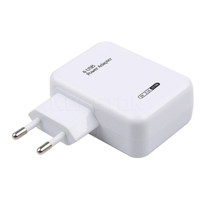 USB адаптер kebidu с 4 портами европейская вилка дорожный настенный питания для