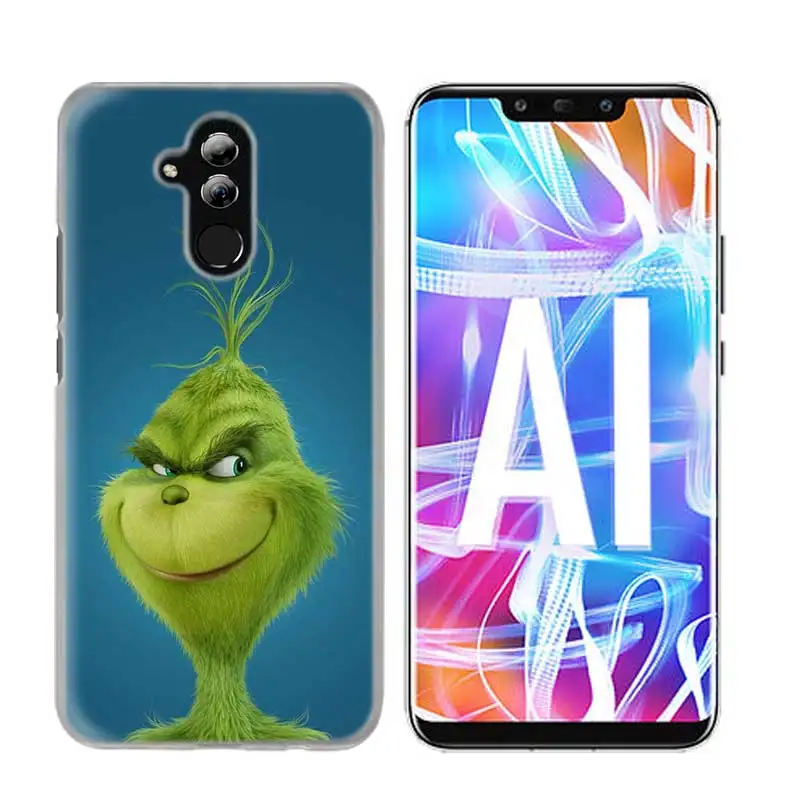 Чехол-накладка для huawei Honor P20 mate 20 10 P10 P9 P8 8X9 Lite P Smart+ Plus Nova 3i прозрачный зеленый Рождественский