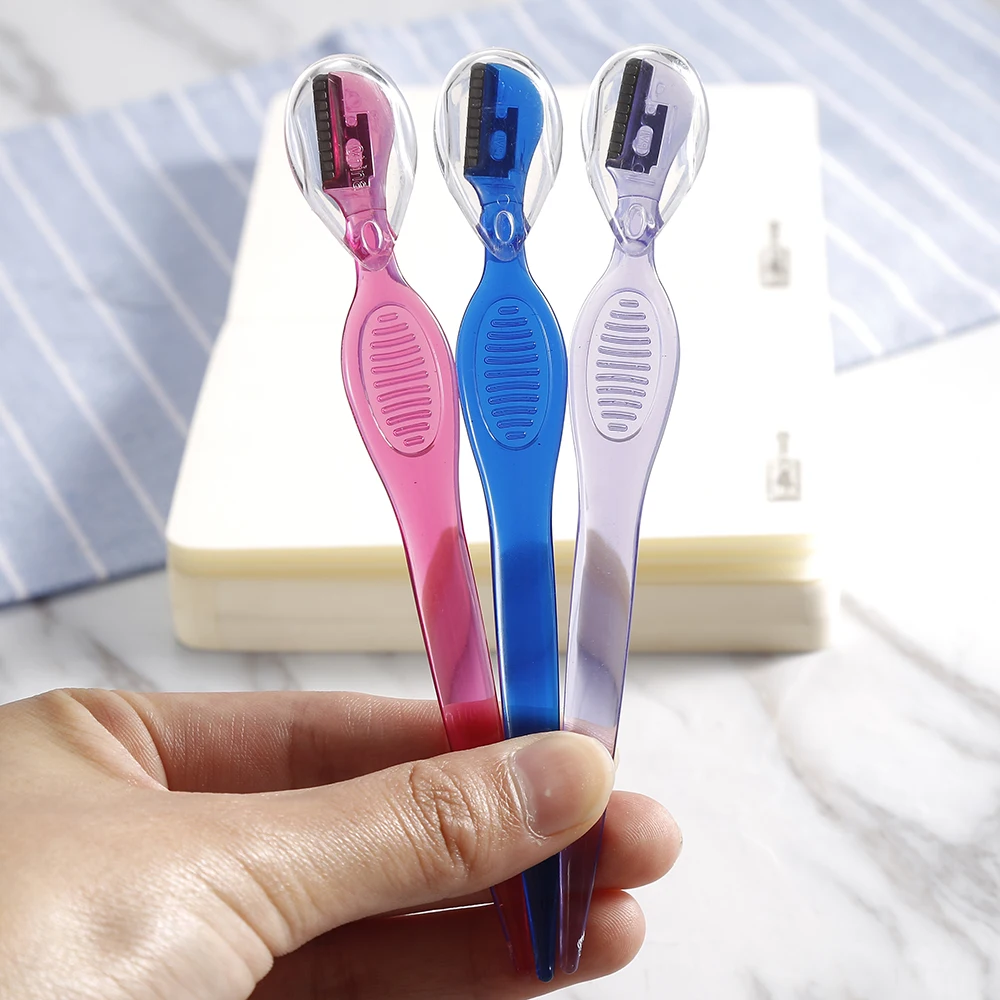 5PCS Protable Eyebrow Trimmer Makeup Shaver Knife Safe Hair Shaving Razors Small Size Blade Women Face Care Removal Tool | Красота и