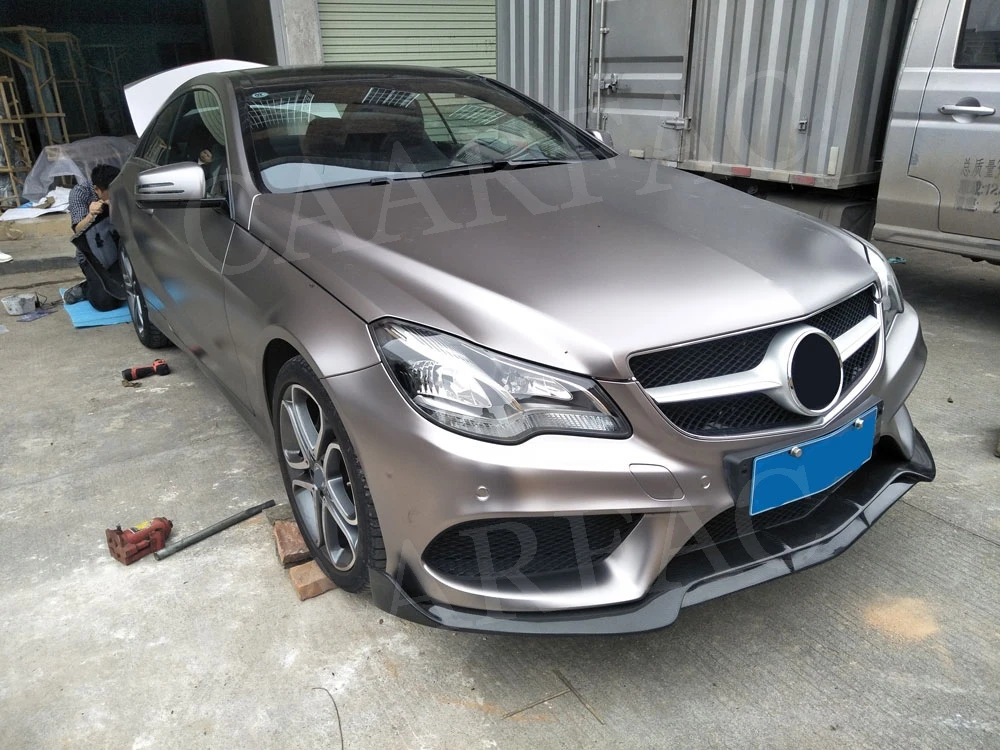 Передний спойлер из углеродного волокна для Mercedes Benz W207 C207 Coupe E200 E260 E300 2 двери передний бампер подбородок
