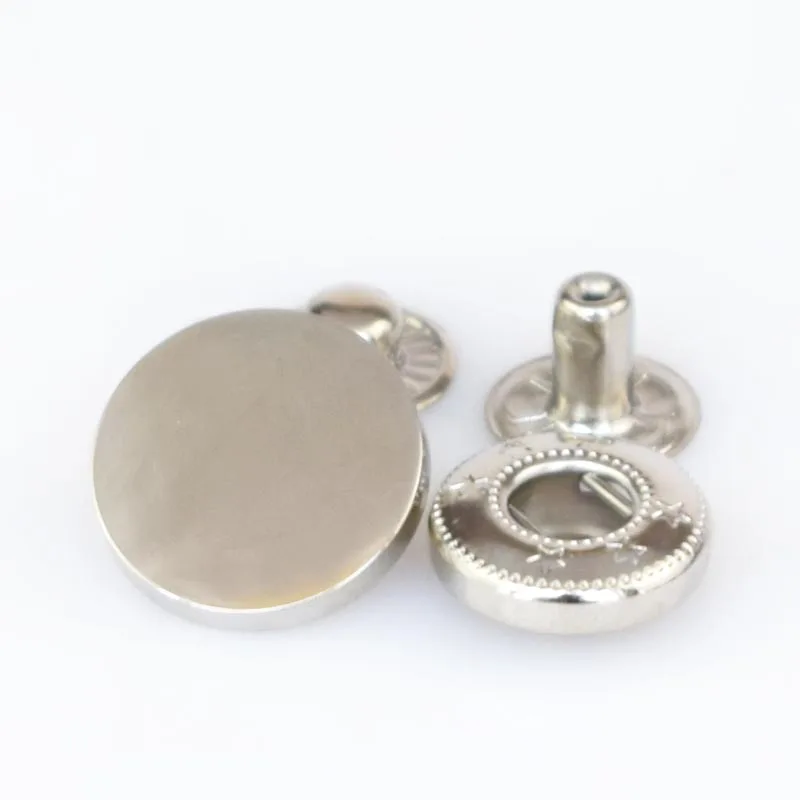 silver Meetee 30 комплектов, 12/15/17 мм, металлические кнопки, мужские костюмы, куртка, металлические пуговицы, одежда, пальто, пресс-шпилька, 12 мм, 15 мм, 17 мм, D3-8 - Цвет: silver