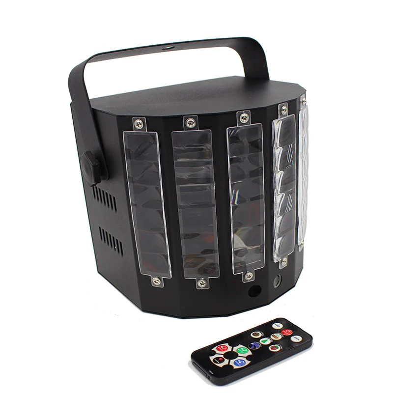 9 светодиодный мини бабочка этап флэш светодиодные огни этапе портативный RGB DJ