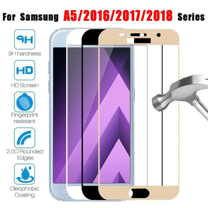 Защитное стекло для Samsung Galaxy A5 2018 2017 2016 Закаленное пленка A 5 5A A52018 tremp sansung galax