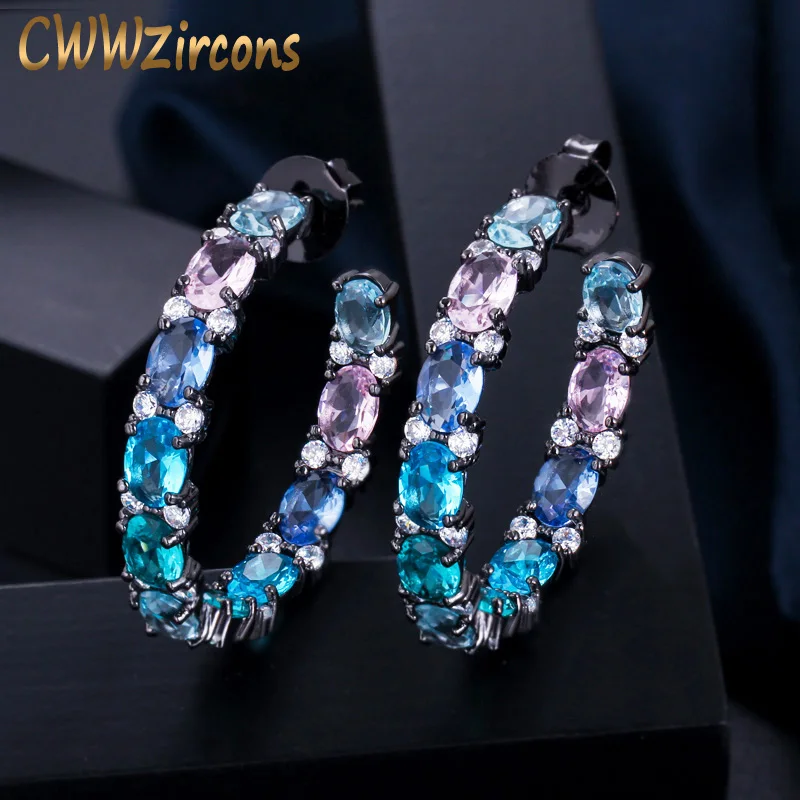 CWWZircons большие круглые черные золотые разноцветные синие кубические циркониевые