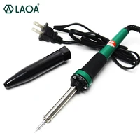 laoa electric soldering iron set 30w40w60w welding solder station heat with pencil protecting cover repair tool kit