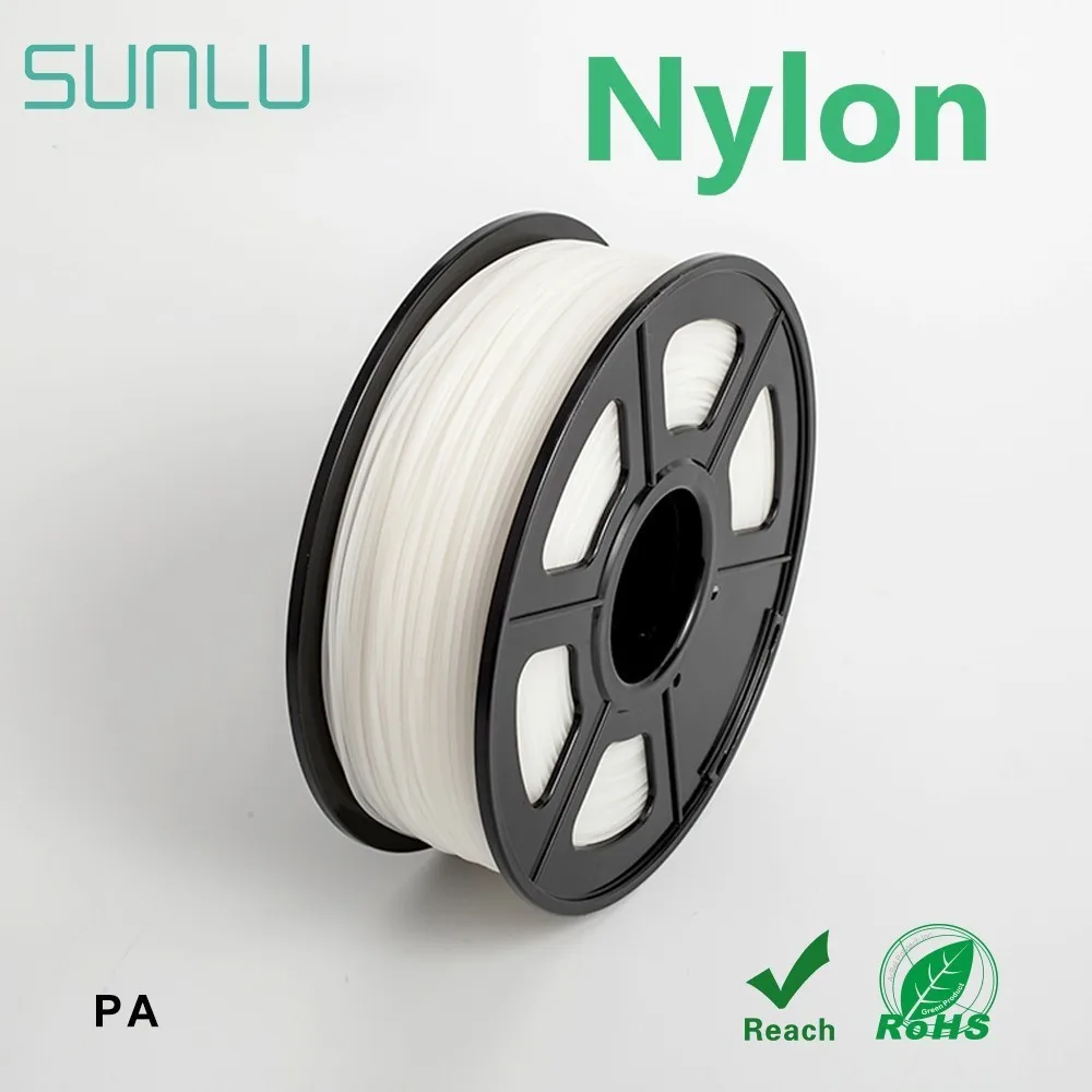 Нить для 3d принтера PA нейлоновая SUNLU PA 2th поколения нейлоновая 3d нить для 3d экструдера превосходная гладкость расходных материалов 3,0 мм