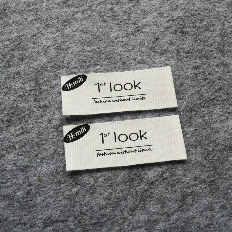 ZeQi этикетки из хлопчатобумажной ткани ярлыки для одежды на заказ детской