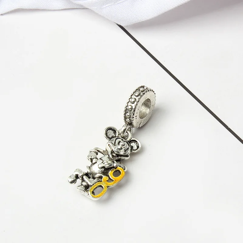 5 шт. Новые ювелирные аксессуары красивый 90 талисман Микки брелок Аниме Fit Handmade Pandora Браслеты DIY Изготовление ювелирных изделий из драгоценных камней