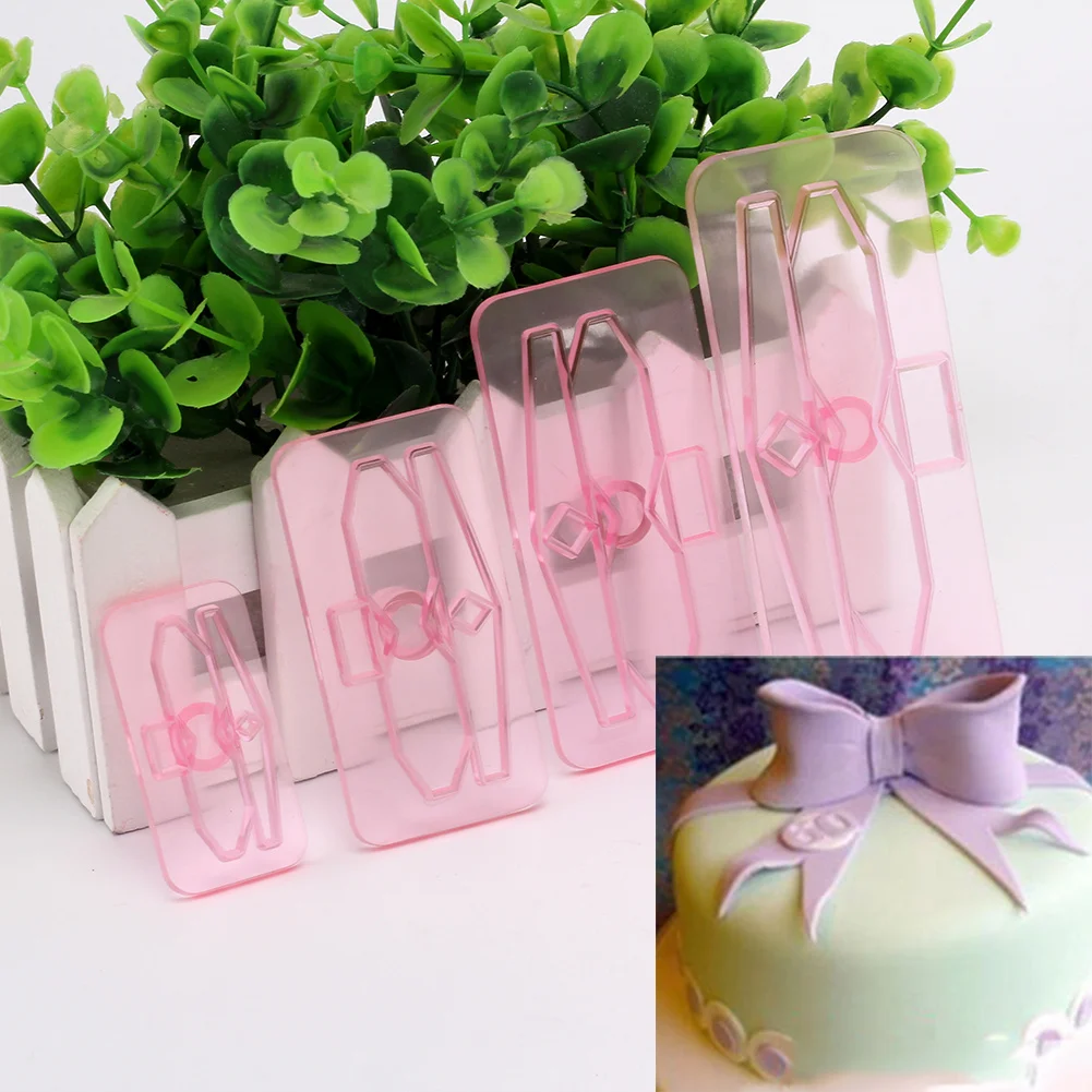 4 шт. форма для украшения торта кекса печенья тиснение резак Sugarcraft помадка