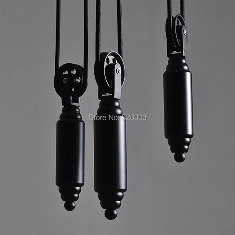 chandelier personalized promotional creative art retro big living room lights restaurant trigeminal lift industrial | Освещение