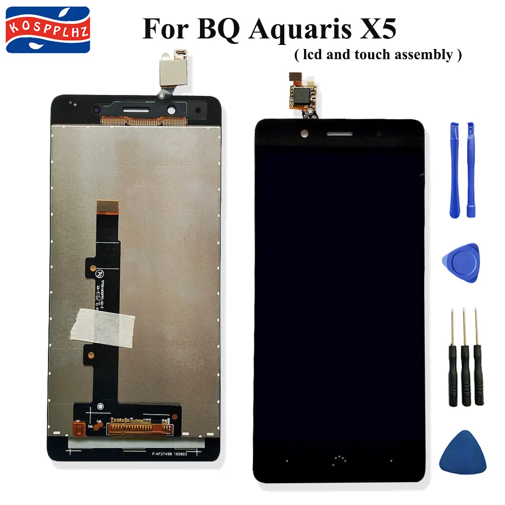 ЖК дисплей для BQ Aquaris X5 Plus кодирующий преобразователь сенсорного экрана в сборе