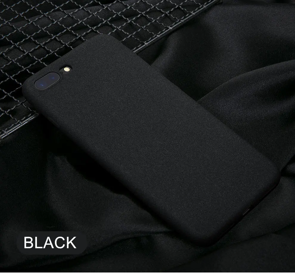 Матовый тонкий чехол MaxGear из ТПУ с песочной текстурой для iphone XS чехол для MAX XR матовый мягкий чехол s для iphone 6S 7 8 Plus X чехол для телефона - Цвет: Black