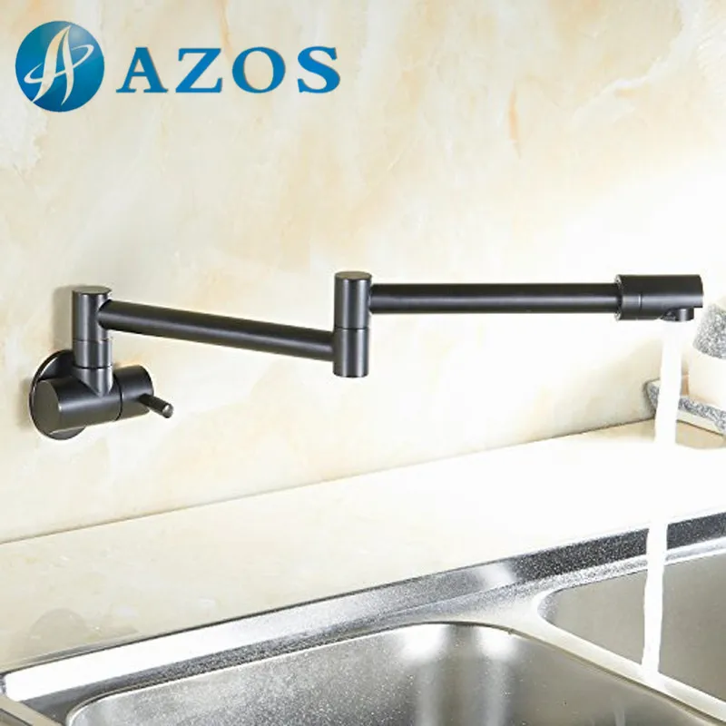 Single Handle Cold Folding Swing Pot Filler Articulating Basin Tap Oil Rubber Bronze Wall Mount Kitchen Faucet DLCF026C | Обустройство