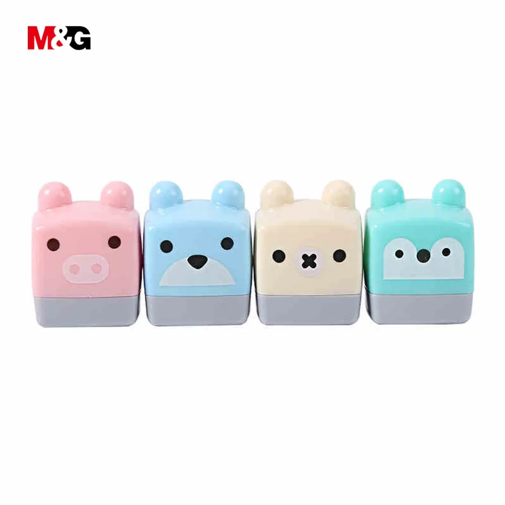 M & G 4 цвета милые Kawaii пластиковые животные точилка для карандашей креативные